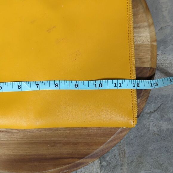 RACHEL Pally orange floral clutch NWOT Fold‎ Over Zip Top Tassel Faux Leather - Picture 9 of 11